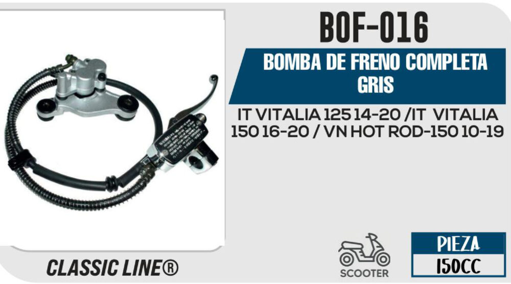 BOMBA DE FRENO COMPLETA GRIS