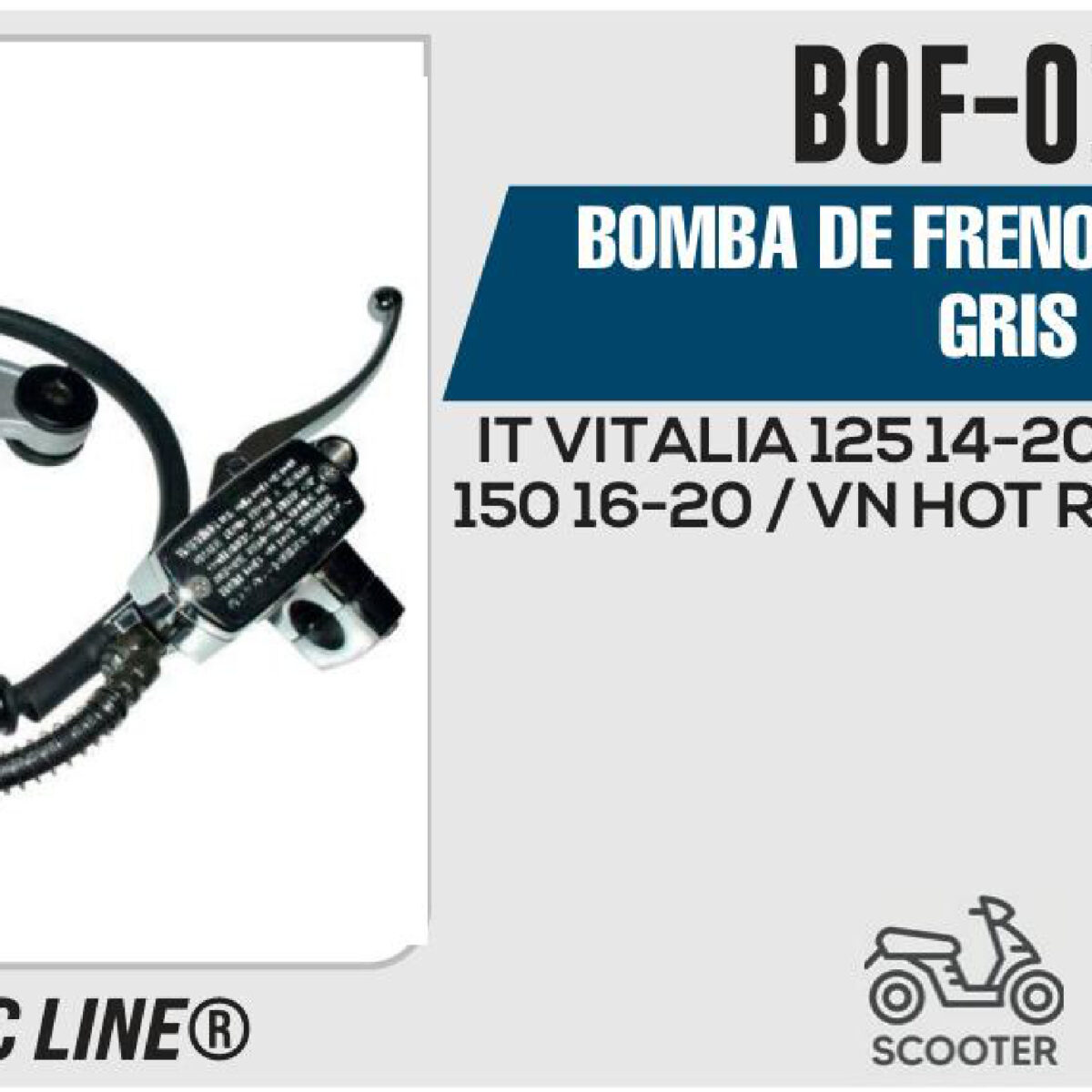 BOMBA DE FRENO COMPLETA GRIS