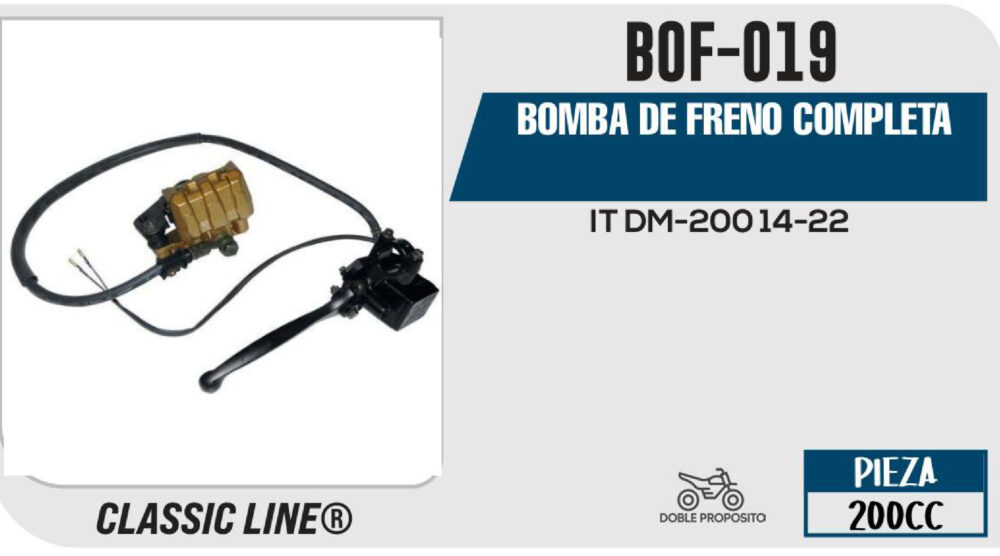 BOMBA DE FRENO COMPLETA NARANJA