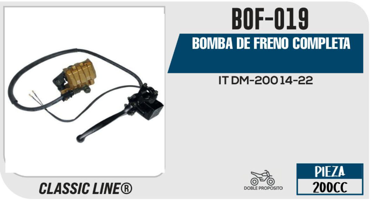 BOMBA DE FRENO COMPLETA NARANJA