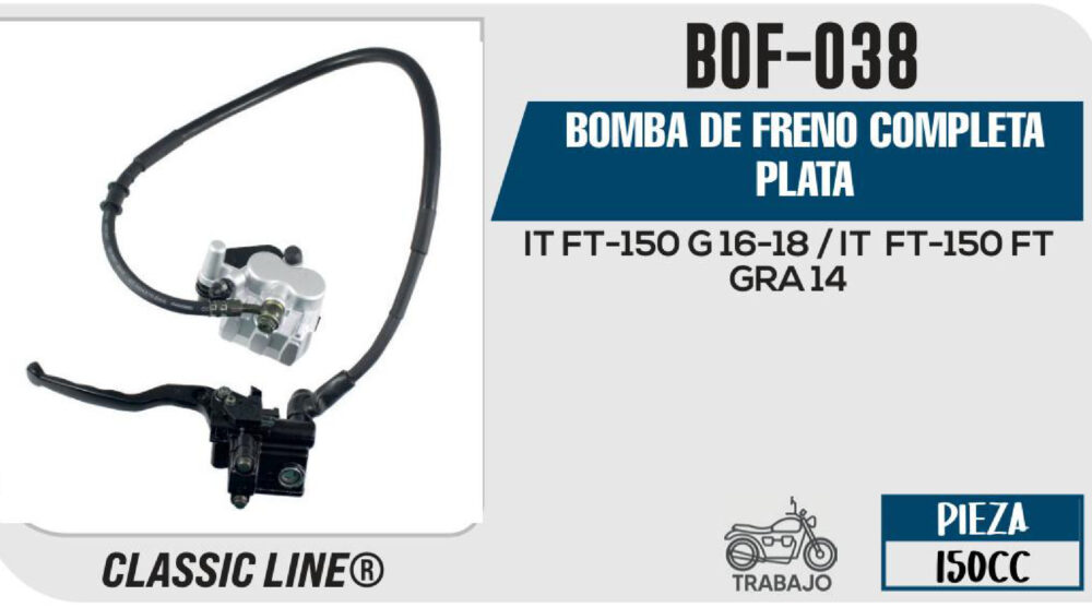 BOMBA DE FRENO COMPLETA PLATA