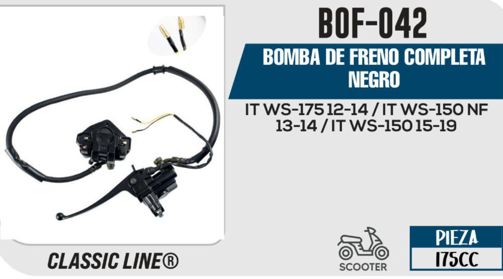 BOMBA DE FRENO COMPLETA NEGRO