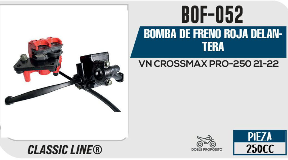 BOMBA DE FRENO ROJO DELANTERA