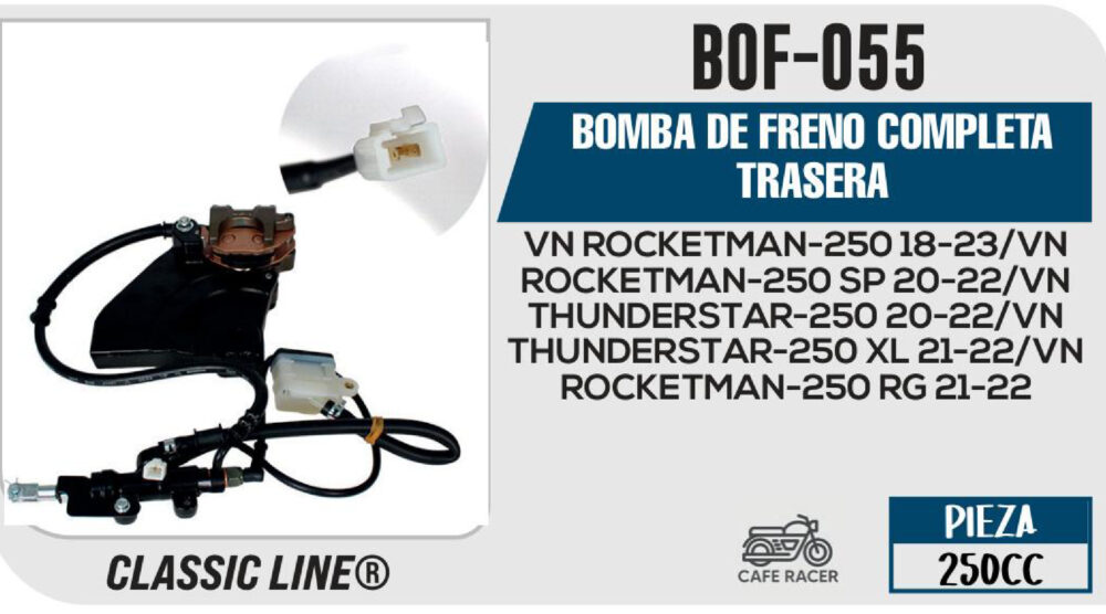 BOMBA DE FRENO COMPLETA TRASERA