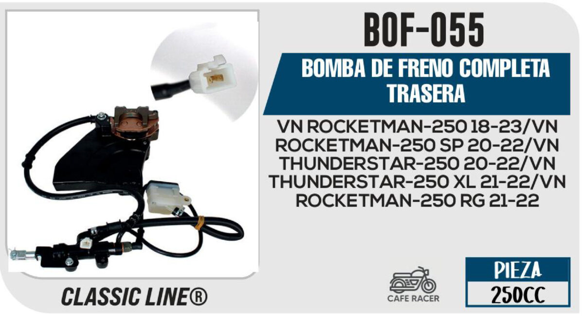 BOMBA DE FRENO COMPLETA TRASERA
