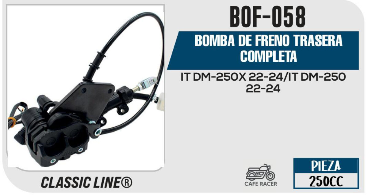 BOMBA DE FRENO TRASERA COMPLETA