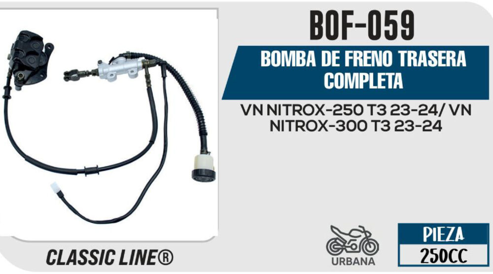 BOMBA DE FRENO TRASERA COMPLETA