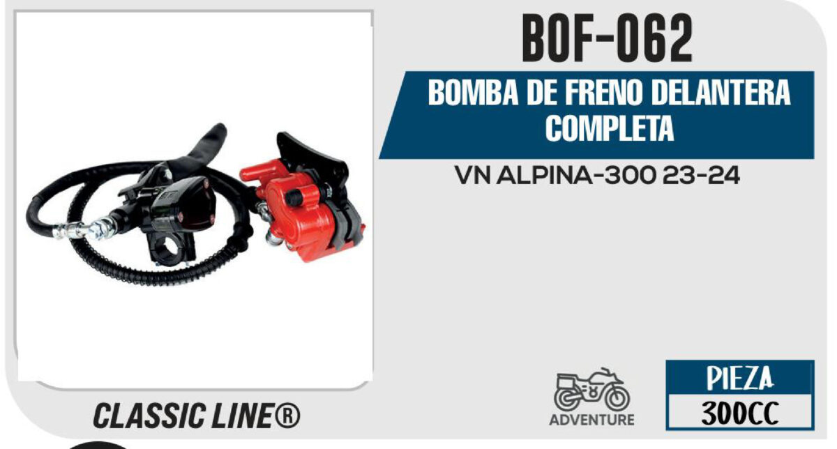 BOMBA DE FRENO DELANTERA COMPLETA