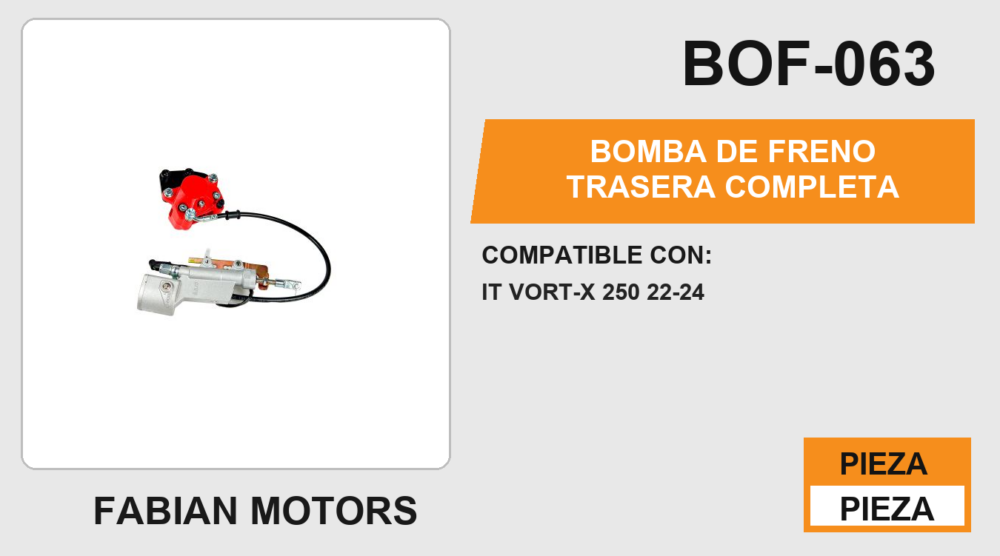BOMBA DE FRENO TRASERA COMPLETA