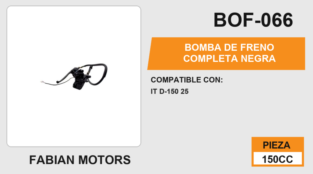 BOMBA DE FRENO COMPLETA NEGRA
