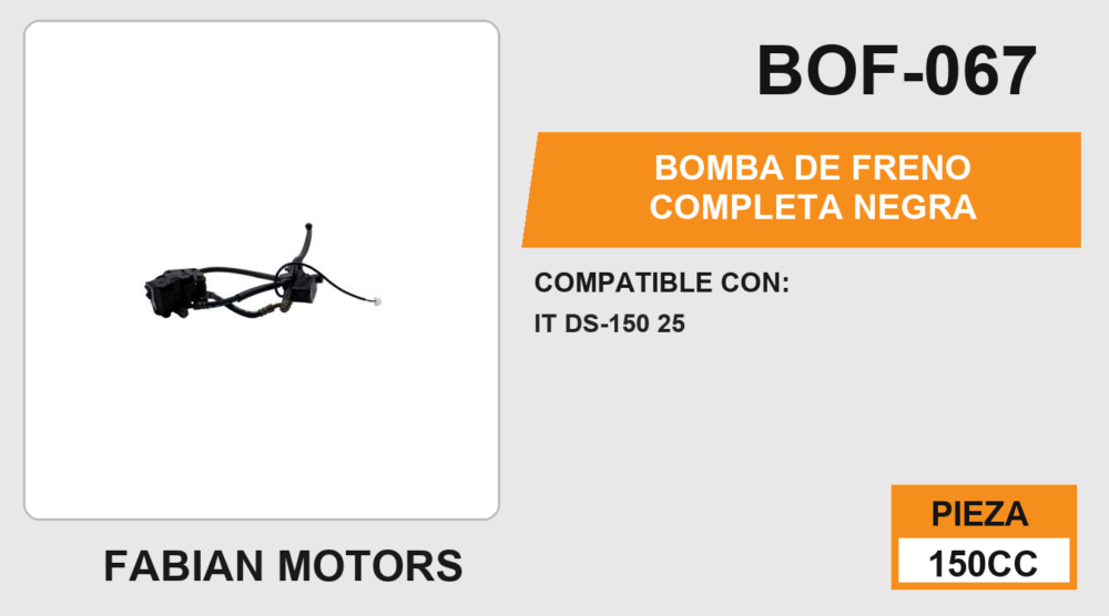 BOMBA DE FRENO COMPLETA NEGRA