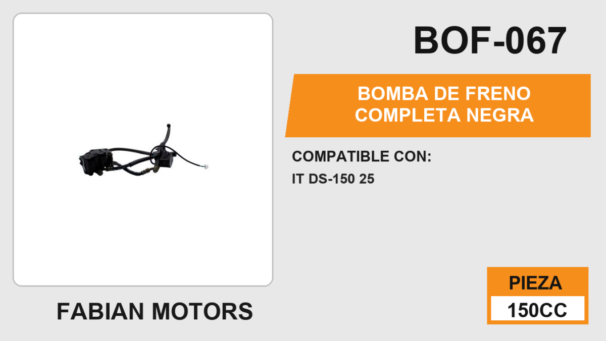 BOMBA DE FRENO COMPLETA NEGRA