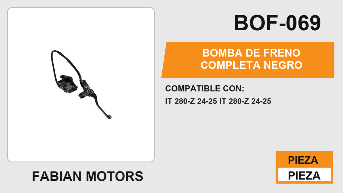 BOMBA DE FRENO COMPLETA NEGRO