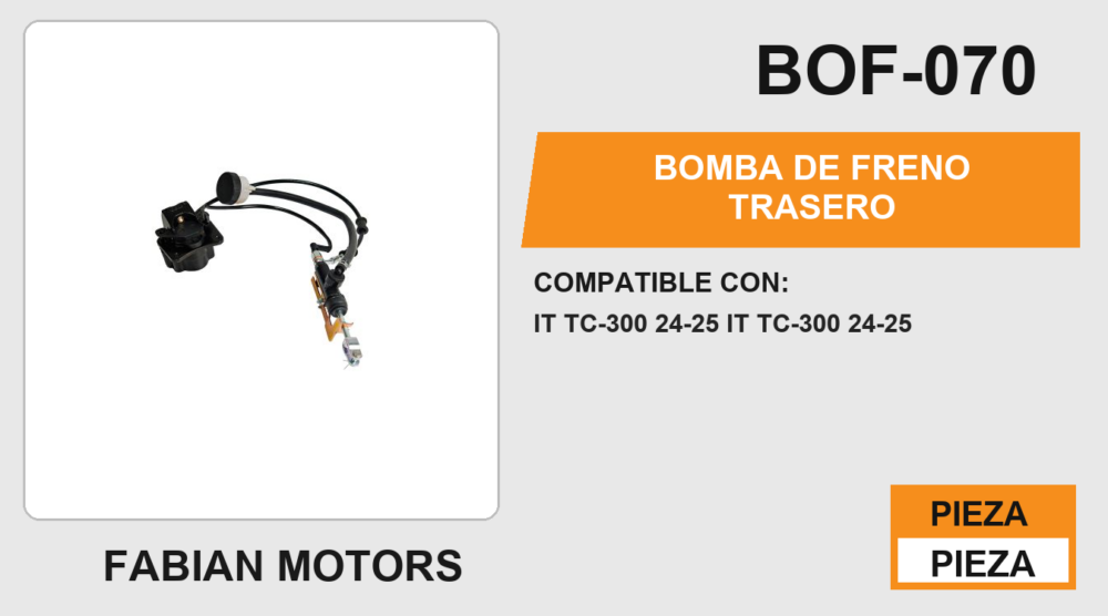 BOMBA DE FRENO TRASERO