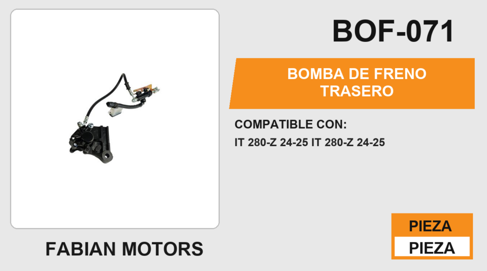 BOMBA DE FRENO TRASERO