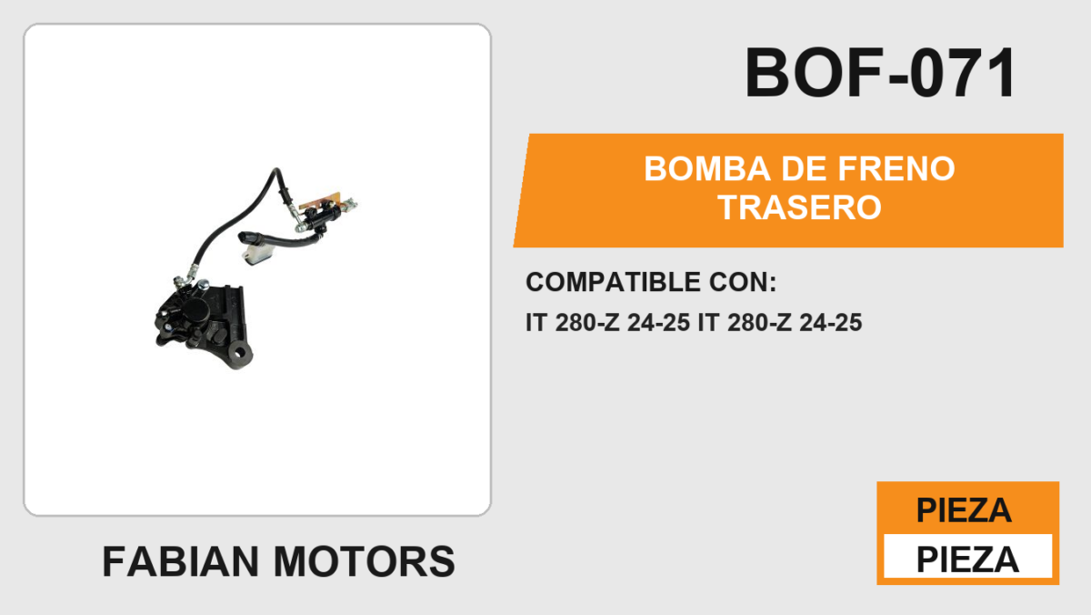 BOMBA DE FRENO TRASERO