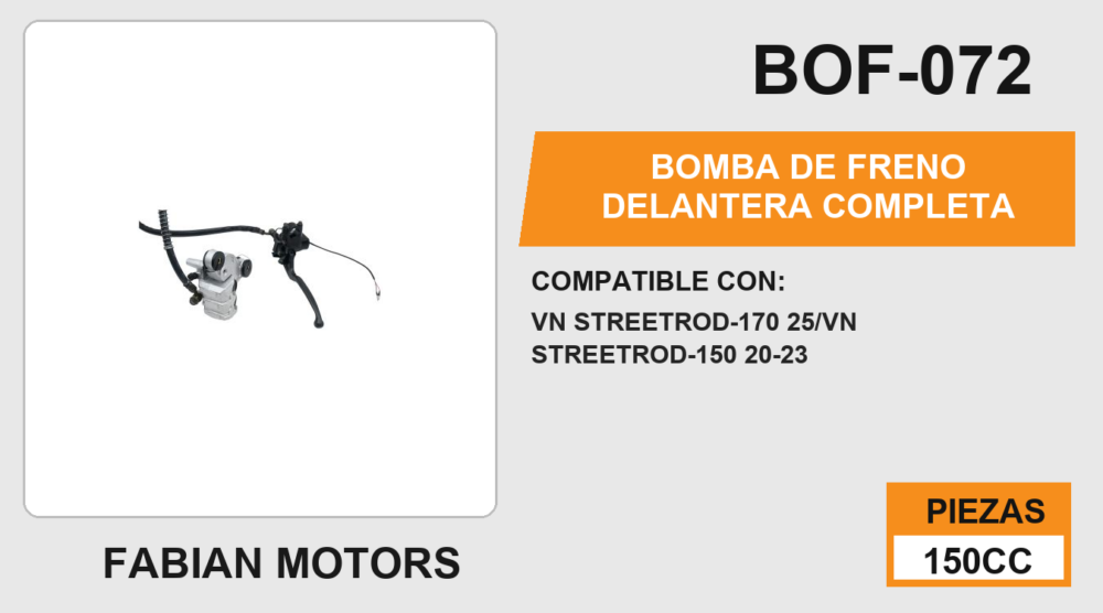 BOMBA DE FRENO DELANTERA COMPLETA