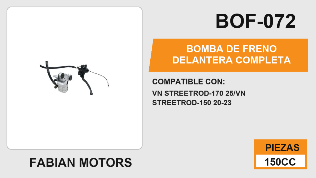 BOMBA DE FRENO DELANTERA COMPLETA
