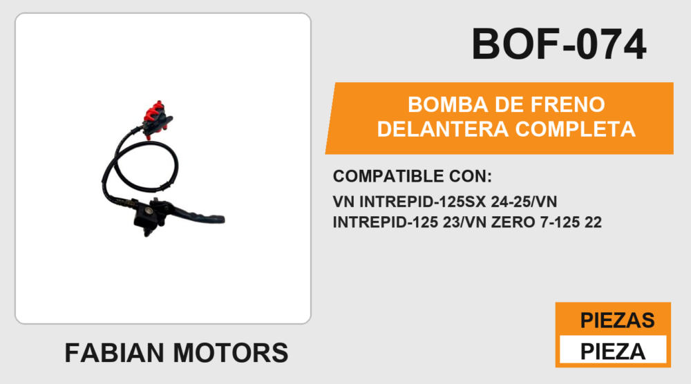 BOMBA DE FRENO DELANTERA COMPLETA