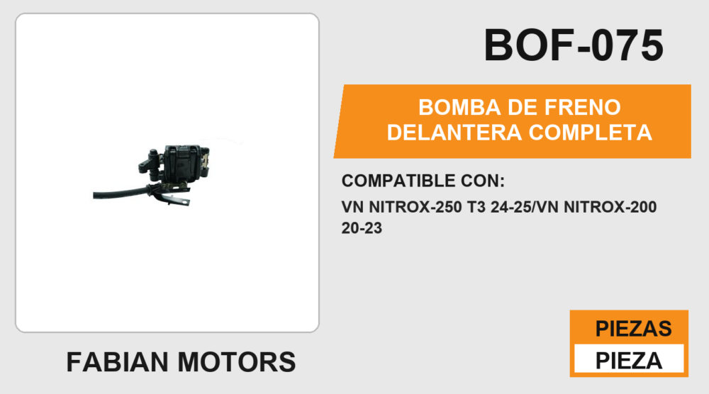 BOMBA DE FRENO DELANTERA COMPLETA