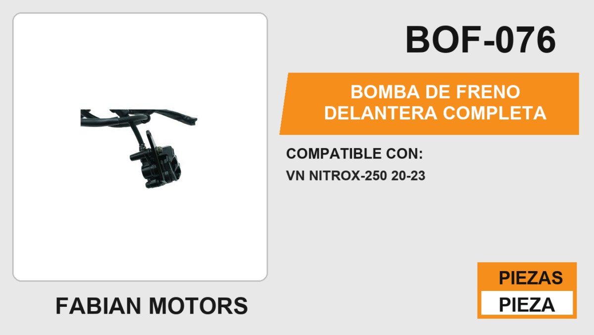 BOMBA DE FRENO DELANTERA COMPLETA