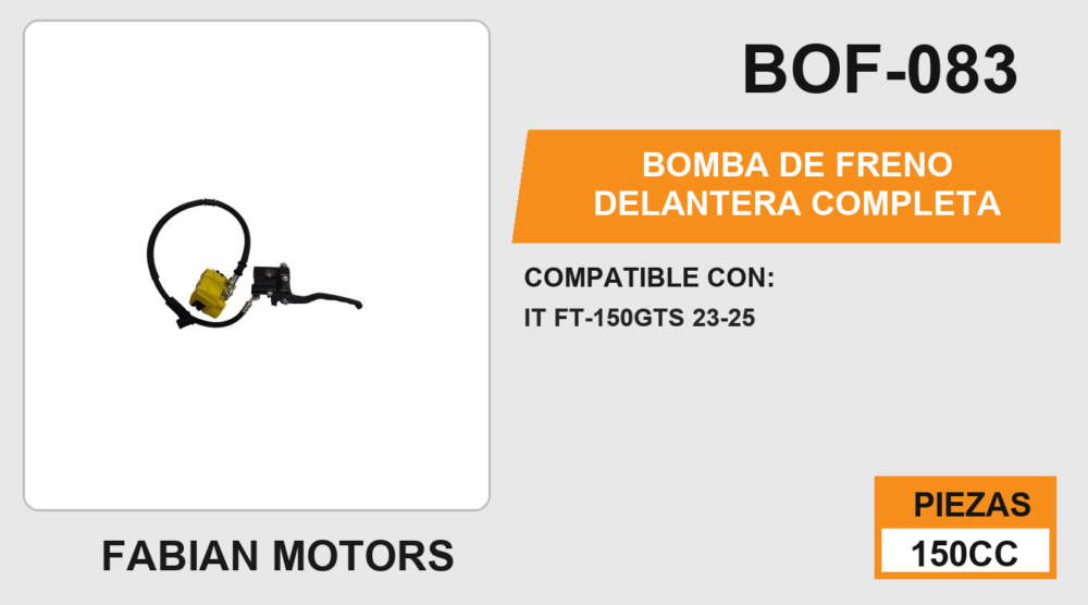 BOMBA DE FRENO DELANTERA COMPLETA