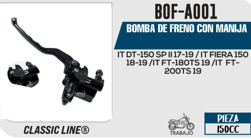 BOMBA DE FRENO CON MANIJA