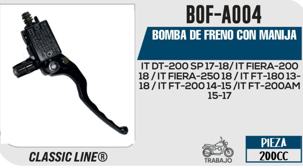 BOMBA DE FRENO CON MANIJA