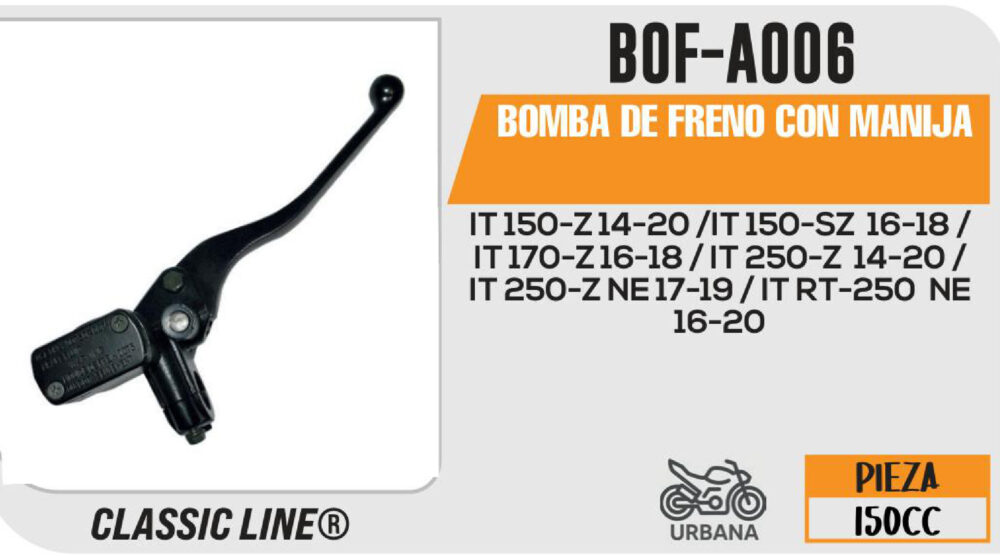 BOMBA DE FRENO CON MANIJA