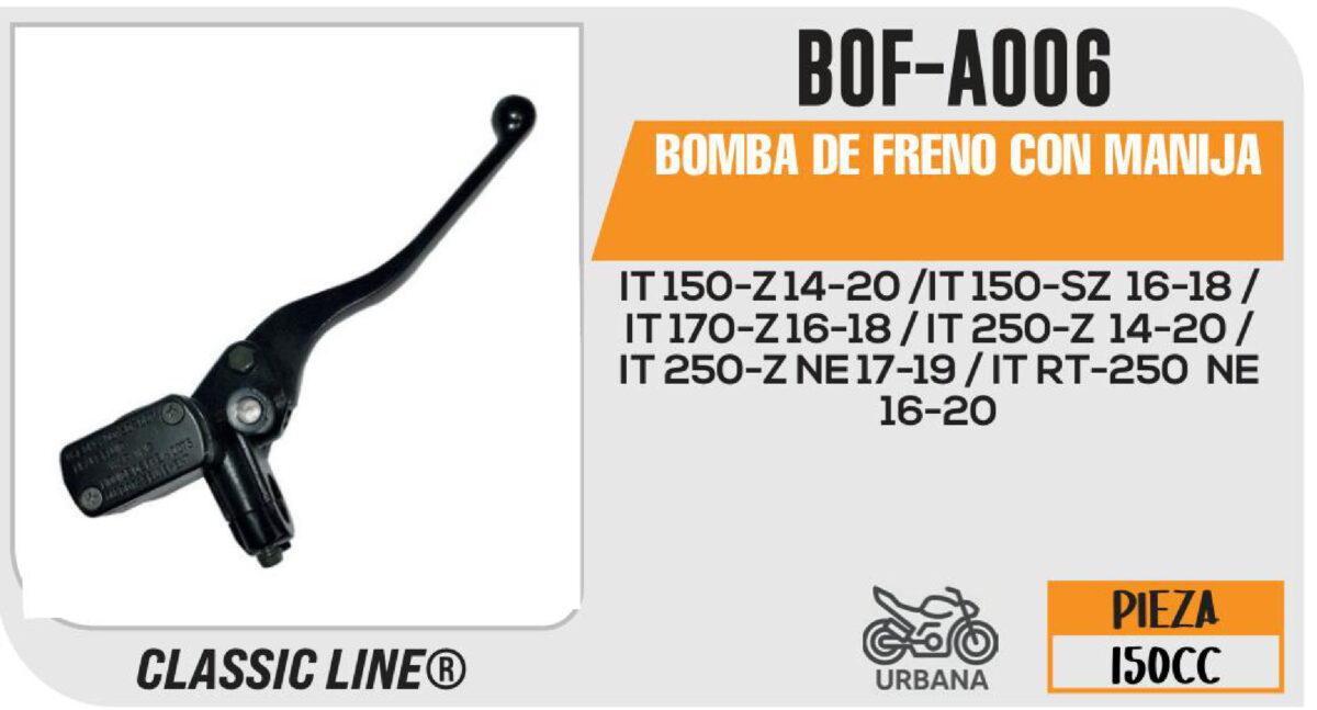 BOMBA DE FRENO CON MANIJA