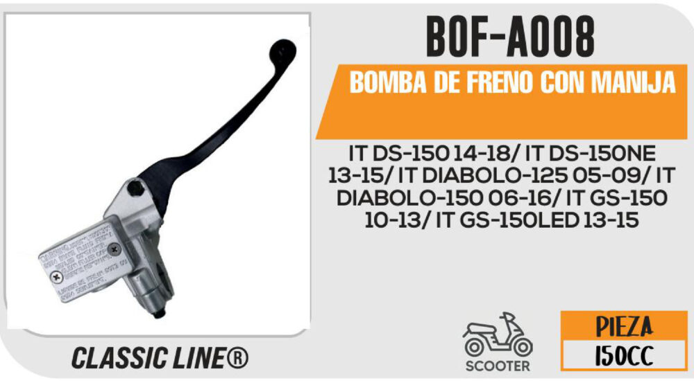 BOMBA DE FRENO CON MANIJA