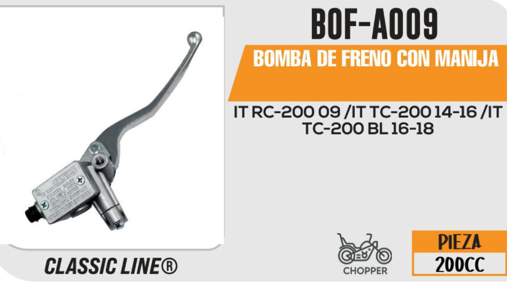 BOMBA DE FRENO CON MANIJA