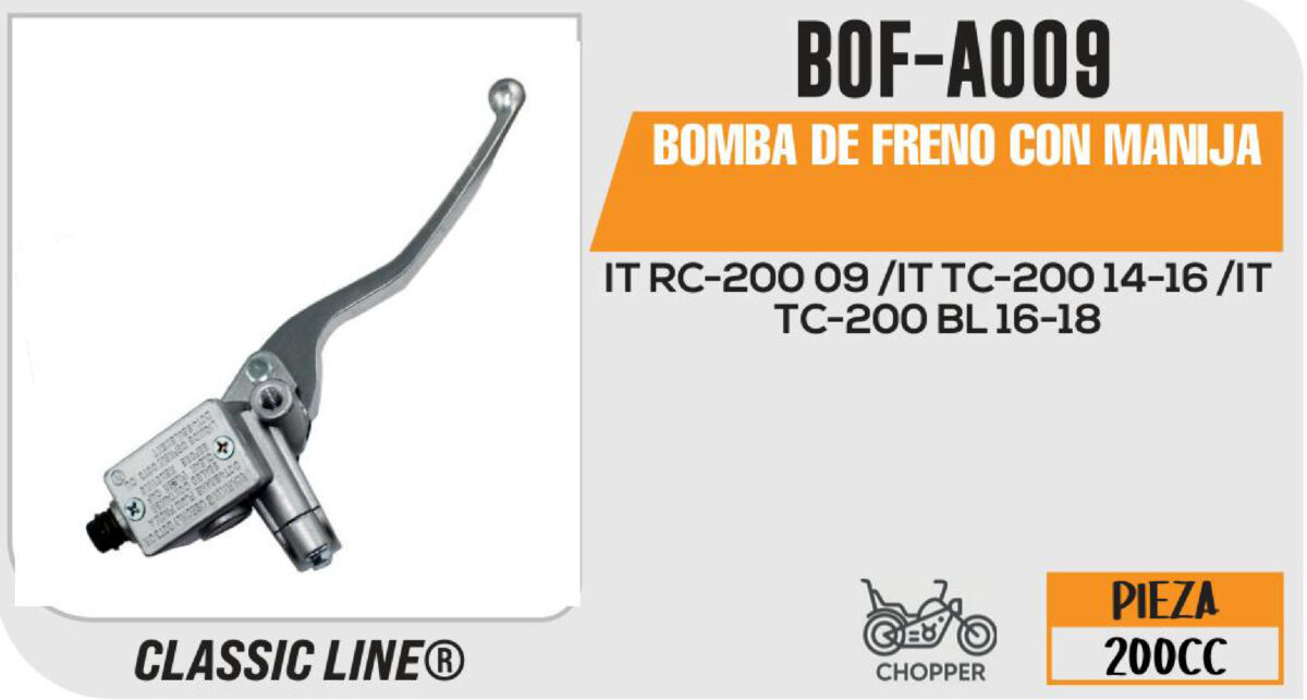 BOMBA DE FRENO CON MANIJA