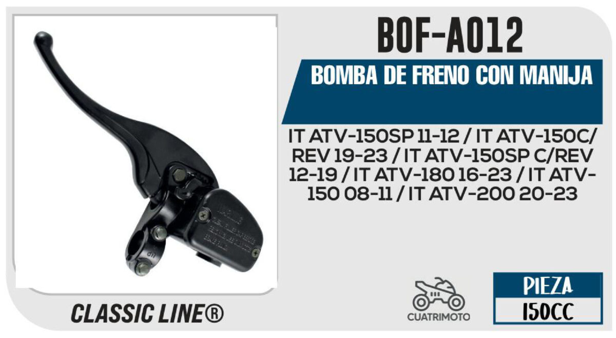 BOMBA DE FRENO CON MANIJA