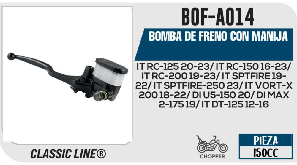 BOMBA DE FRENO CON MANIJA