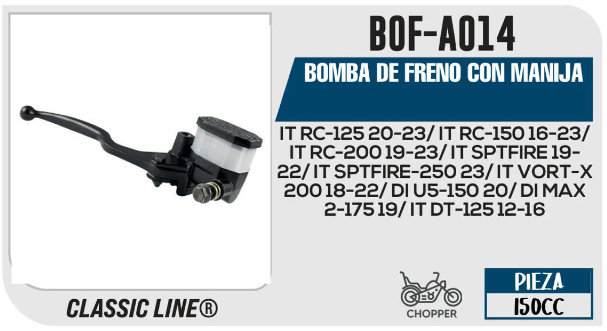 BOMBA DE FRENO CON MANIJA