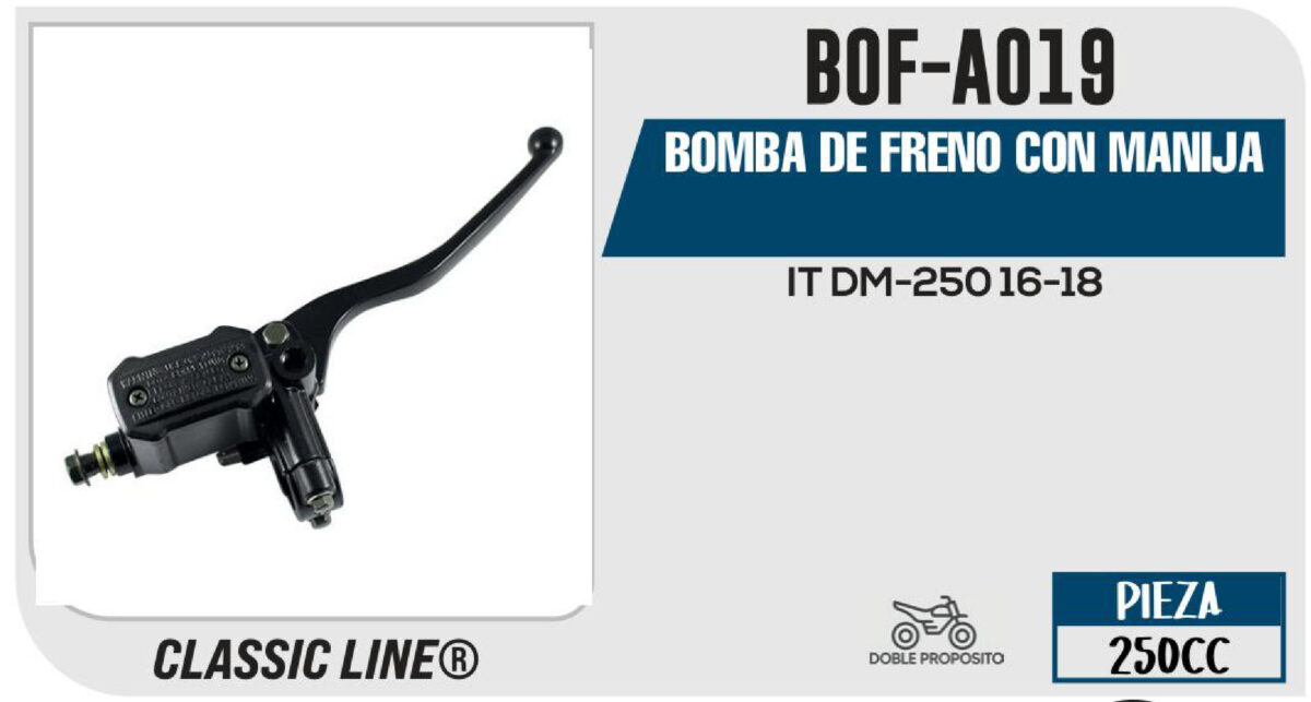 BOMBA DE FRENO CON MANIJA