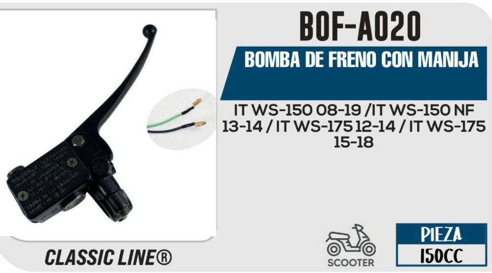 BOMBA DE FRENO CON MANIJA