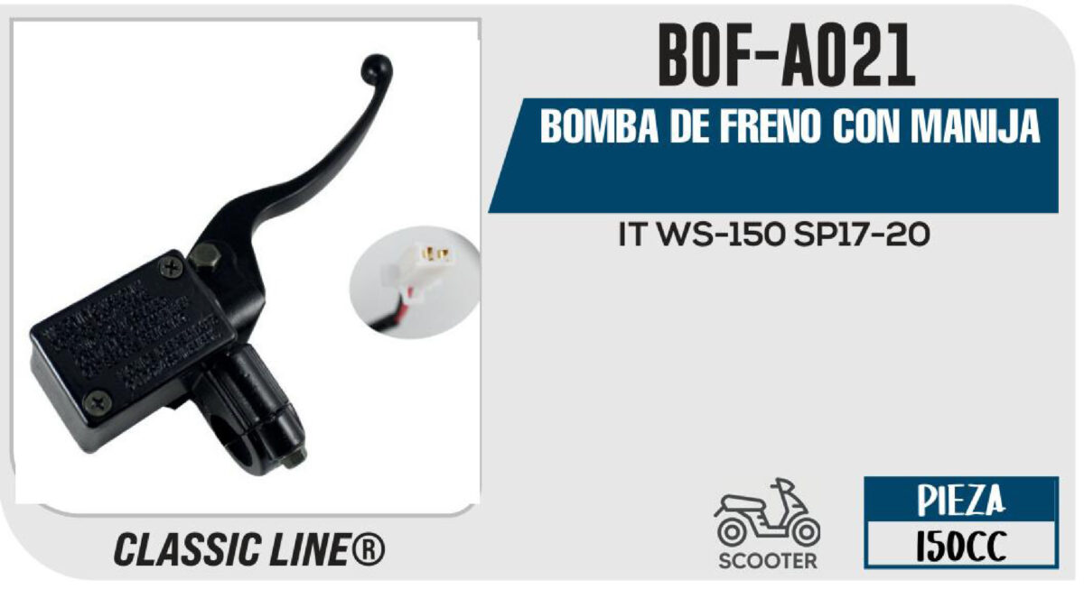BOMBA DE FRENO CON MANIJA