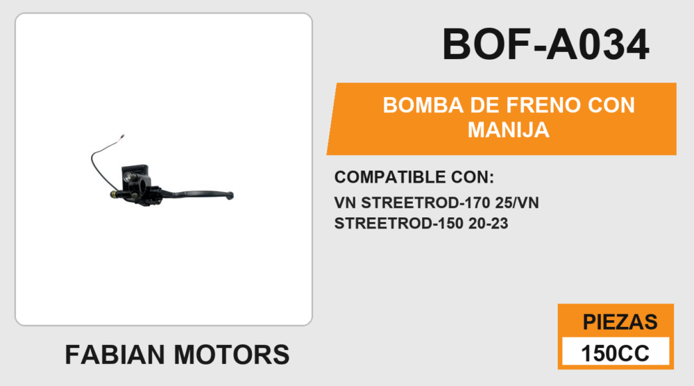 BOMBA DE FRENO CON MANIJA
