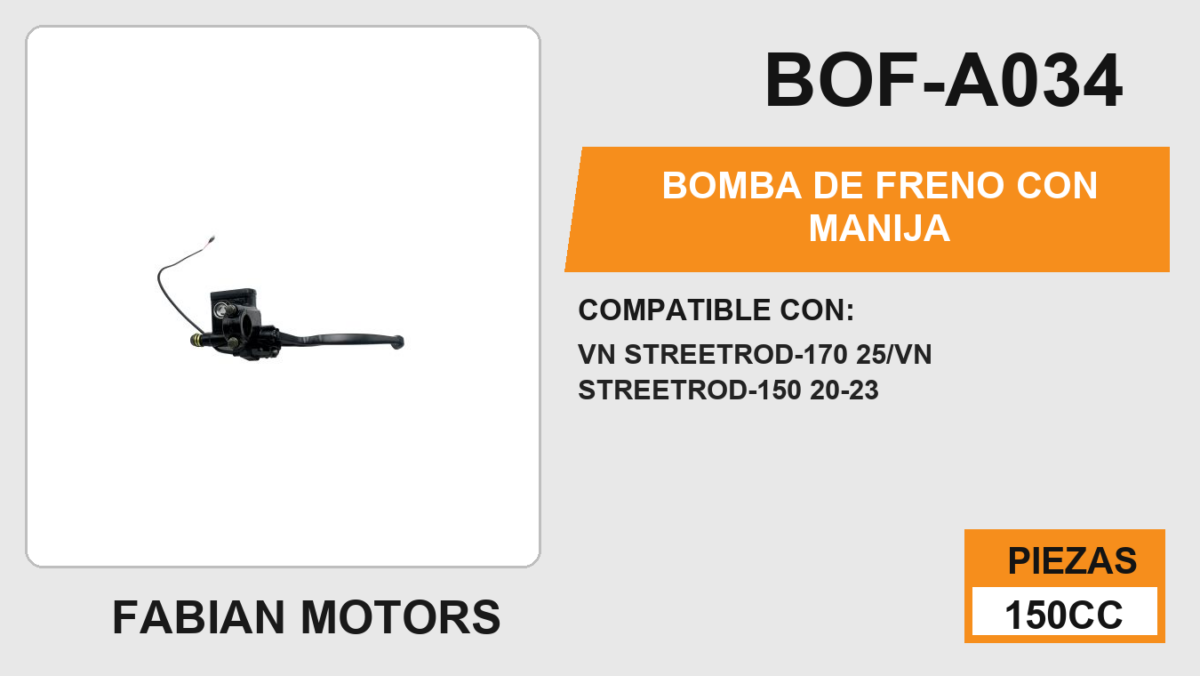 BOMBA DE FRENO CON MANIJA