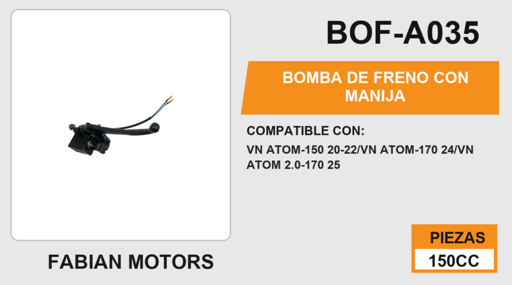 BOMBA DE FRENO CON MANIJA