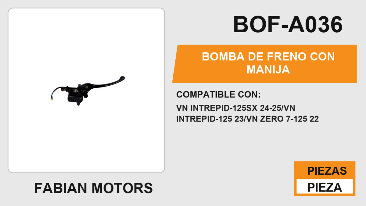 BOMBA DE FRENO CON MANIJA