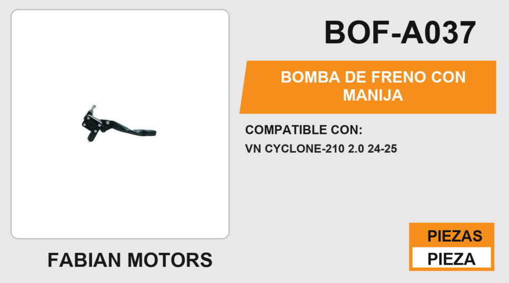 BOMBA DE FRENO CON MANIJA
