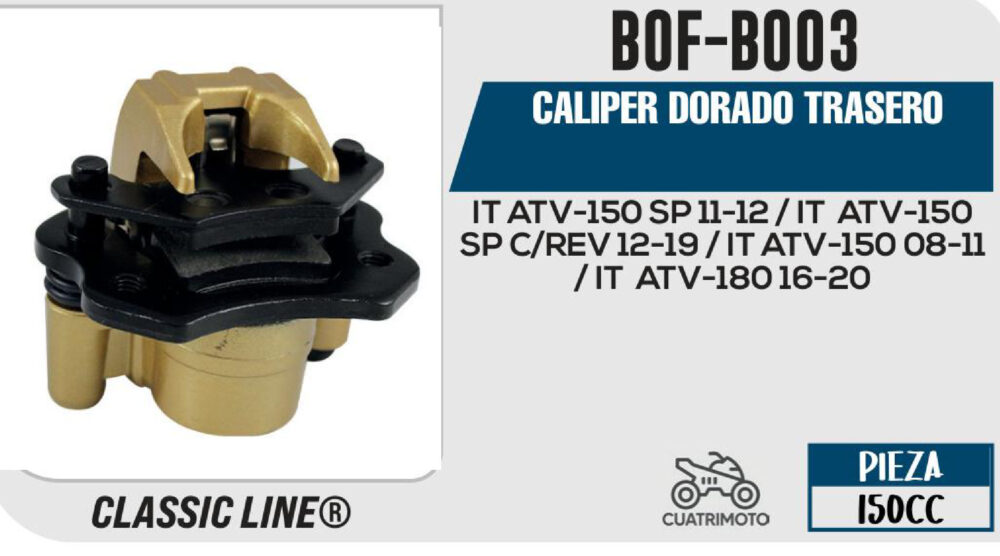 CALIPER DORADO TRASERO