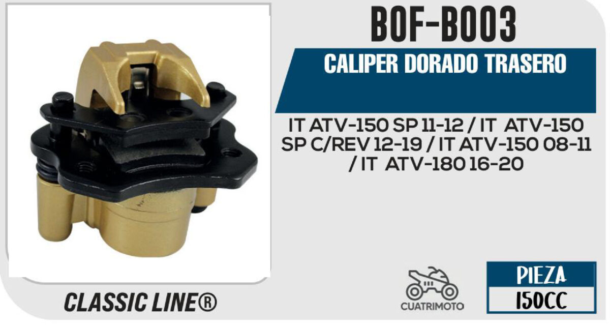 CALIPER DORADO TRASERO