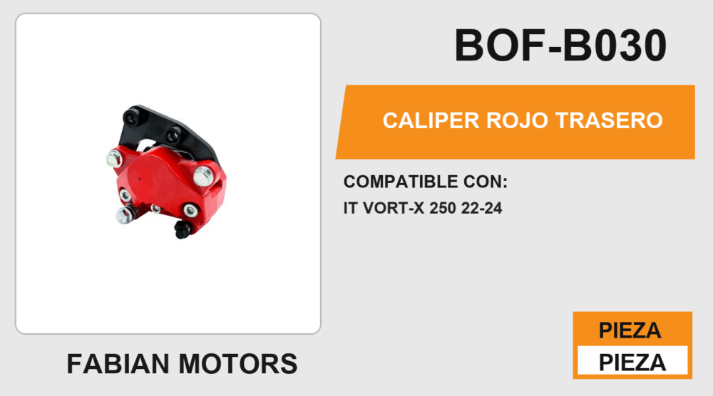 CALIPER ROJO TRASERO