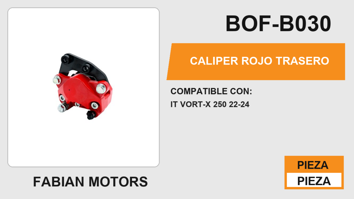 CALIPER ROJO TRASERO