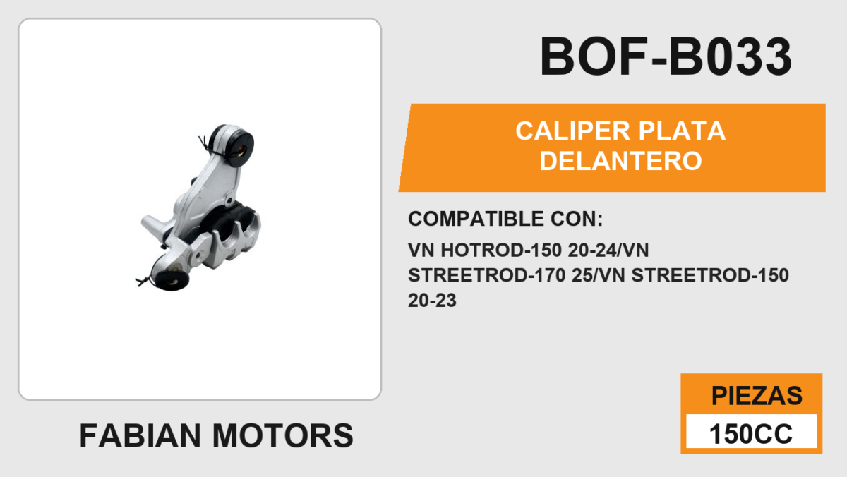 CALIPER PLATA DELANTERO