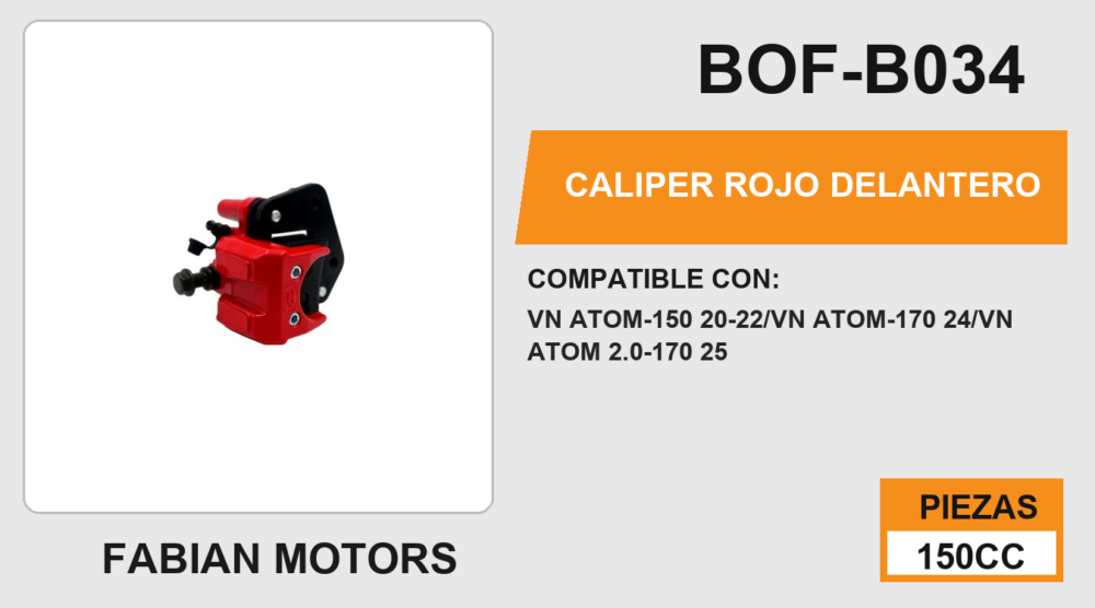 CALIPER ROJO DELANTERO